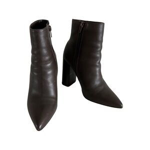 STEVE MADDEN Pointed Toe Block-heel Ankle Bootie